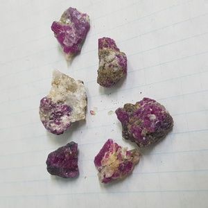 96.2ct rough kashmir ruby specimen lot